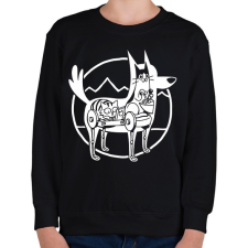 PRINTFASHION Doggo belülről - Gyerek pulóver - Fekete gyerek pulóver, kardigán