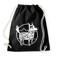 PRINTFASHION Doggo belülről - Sportzsák, Tornazsák - Fekete tornazsák