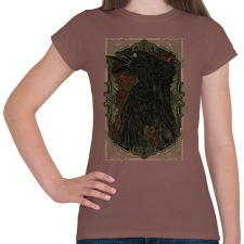 PRINTFASHION Döglött varjú - Női póló - Mogyoróbarna női póló