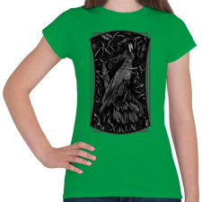 PRINTFASHION Döglött varjú - Női póló - Zöld női póló