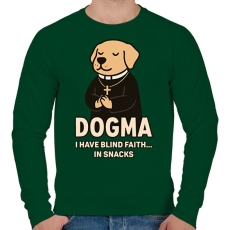 PRINTFASHION Dogma - Férfi pulóver - Sötétzöld