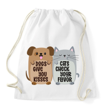 PRINTFASHION Dogs&cats - Sportzsák, Tornazsák - Fehér tornazsák