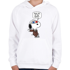 PRINTFASHION Dogtor Snoopy - Gyerek kapucnis pulóver - Fehér gyerek pulóver, kardigán
