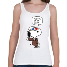 PRINTFASHION Dogtor Snoopy - Női atléta - Fehér női trikó
