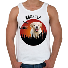 PRINTFASHION Dogzilla - Férfi atléta - Fehér