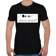 PRINTFASHION Dohog - Férfi póló - Fekete