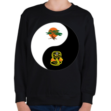 PRINTFASHION Dojo yin-yang - Gyerek pulóver - Fekete