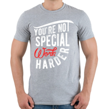 PRINTFASHION Dolgozz keményebben - Férfi póló - Sport szürke férfi póló