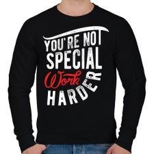 PRINTFASHION Dolgozz keményebben - Férfi pulóver - Fekete férfi pulóver, kardigán