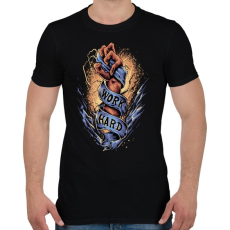 PRINTFASHION Dolgozz keményen - Férfi póló - Fekete