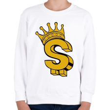PRINTFASHION Dollar King - Gyerek pulóver - Fehér gyerek pulóver, kardigán