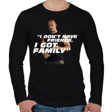 PRINTFASHION Dom Toretto - Férfi hosszú ujjú póló - Fekete férfi póló