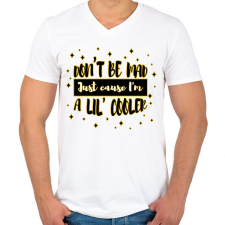 PRINTFASHION Don't be mad - Férfi V-nyakú póló - Fehér férfi póló