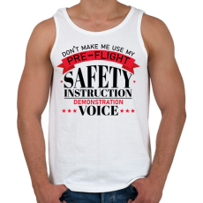 PRINTFASHION Don't make me use - Férfi atléta - Fehér