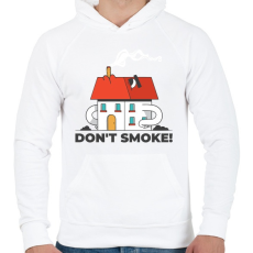 PRINTFASHION Don't smoke - Férfi kapucnis pulóver - Fehér