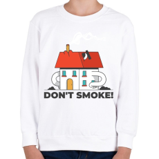 PRINTFASHION Don't smoke - Gyerek pulóver - Fehér