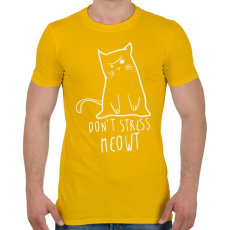PRINTFASHION Don't stress - Férfi póló - Sárga