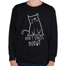 PRINTFASHION Don't stress - Gyerek pulóver - Fekete gyerek pulóver, kardigán