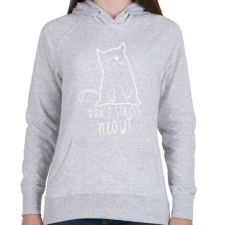 PRINTFASHION Don't stress - Női kapucnis pulóver - Sport szürke női pulóver, kardigán