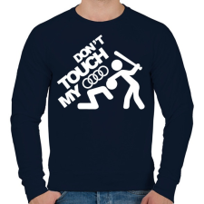 PRINTFASHION Don't Touch My Audi White - Férfi pulóver - Sötétkék férfi pulóver, kardigán