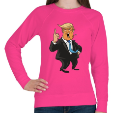 PRINTFASHION Donald Trump - Női pulóver - Fukszia