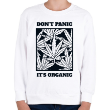 PRINTFASHION Dont Panic- Organic! - Gyerek pulóver - Fehér gyerek pulóver, kardigán