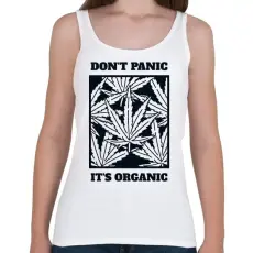 PRINTFASHION Dont Panic- Organic! - Női atléta - Fehér