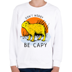 PRINTFASHION Dont worry be capy - Gyerek pulóver - Fehér
