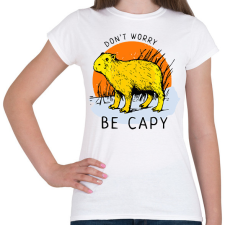 PRINTFASHION Dont worry be capy - Női póló - Fehér női póló
