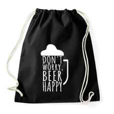 PRINTFASHION Dont Worry Beer Happy - Sportzsák, Tornazsák - Fekete tornazsák