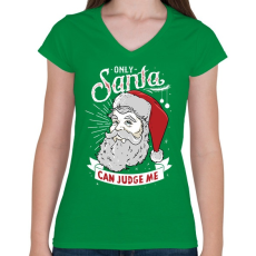 PRINTFASHION Döntőbíró - Női V-nyakú póló - Zöld