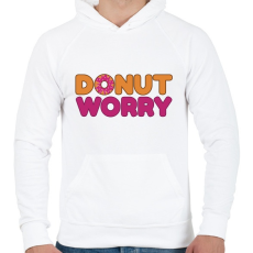 PRINTFASHION Donut-01 - Férfi kapucnis pulóver - Fehér
