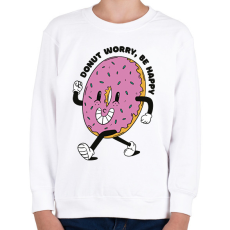 PRINTFASHION Donut worry be happy - Gyerek pulóver - Fehér