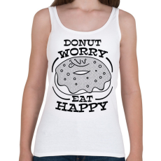 PRINTFASHION Donut worry eat happy - Női atléta - Fehér