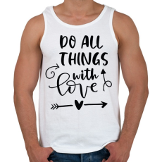 PRINTFASHION Doo all things - Férfi atléta - Fehér