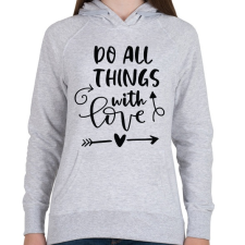 PRINTFASHION Doo all things - Női kapucnis pulóver - Sport szürke női pulóver, kardigán