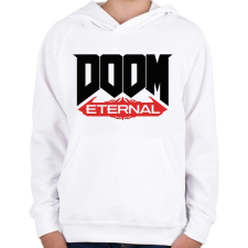 PRINTFASHION doom2 - Gyerek kapucnis pulóver - Fehér gyerek pulóver, kardigán