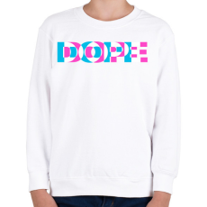 PRINTFASHION Dope - Gyerek pulóver - Fehér