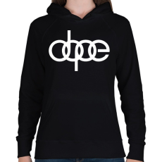 PRINTFASHION Dope - Női kapucnis pulóver - Fekete