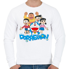 PRINTFASHION Doraemon - Férfi pulóver - Fehér férfi pulóver, kardigán