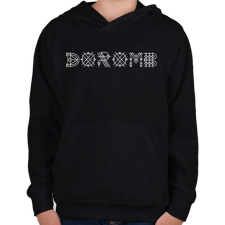 PRINTFASHION DOROMB - Gyerek kapucnis pulóver - Fekete gyerek pulóver, kardigán