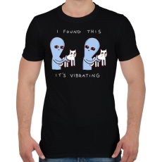 PRINTFASHION Doromboló cica - Férfi póló - Fekete