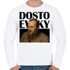 PRINTFASHION Dostoevsky - Önarckép - Férfi pulóver - Fehér