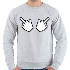 PRINTFASHION Double Fuck - Férfi pulóver - Sport szürke