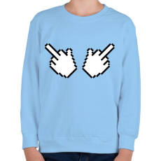 PRINTFASHION Double Fuck - Gyerek pulóver - Világoskék