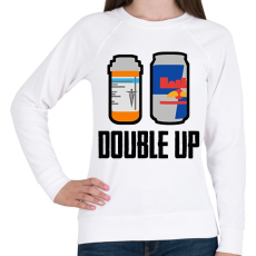 PRINTFASHION Double up - Női pulóver - Fehér