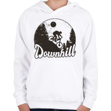 PRINTFASHION Downhill bringás - Gyerek kapucnis pulóver - Fehér