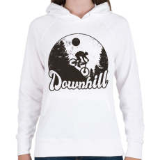 PRINTFASHION Downhill bringás - Női kapucnis pulóver - Fehér