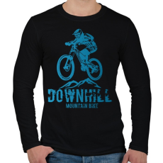 PRINTFASHION downhill - Férfi hosszú ujjú póló - Fekete