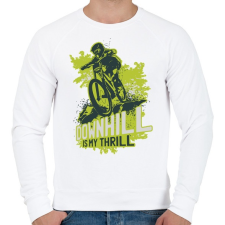 PRINTFASHION Downhill - Férfi pulóver - Fehér férfi pulóver, kardigán